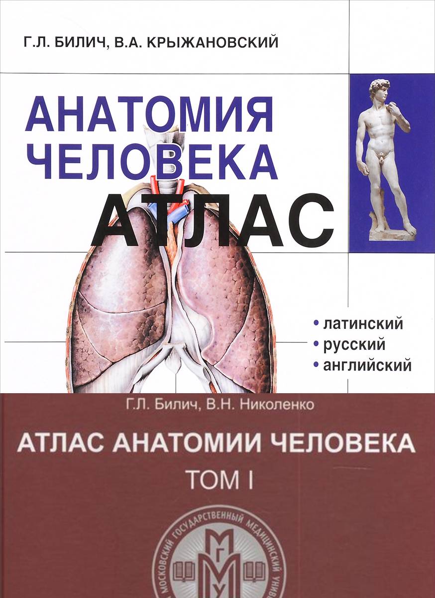 Обложка учебника по анатомии Г.Л. Билич